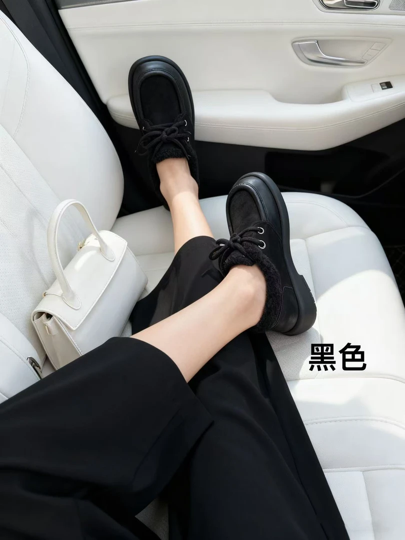 【3-12】冬季新款乐福鞋（PY25995)跟高3CM