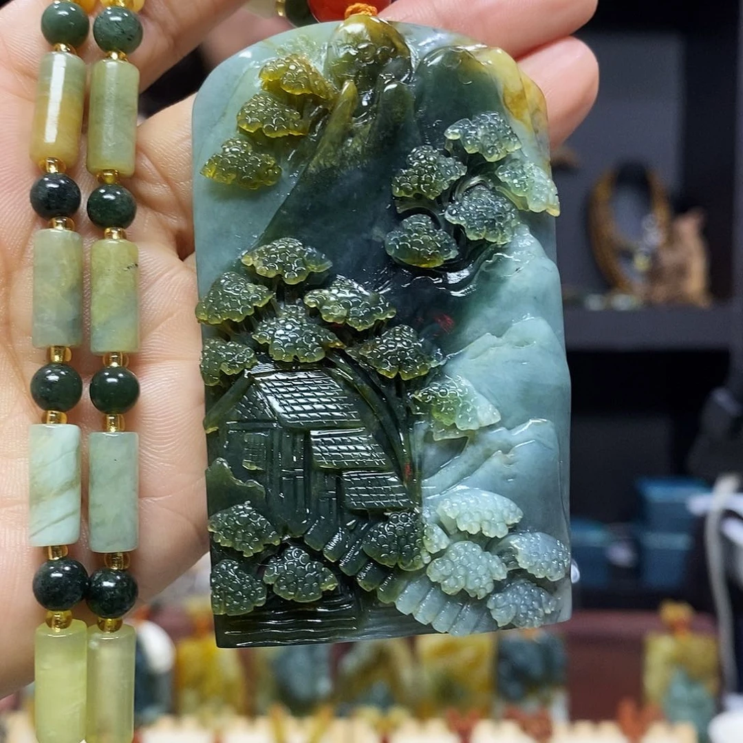 未镶嵌岫玉挂件吊坠