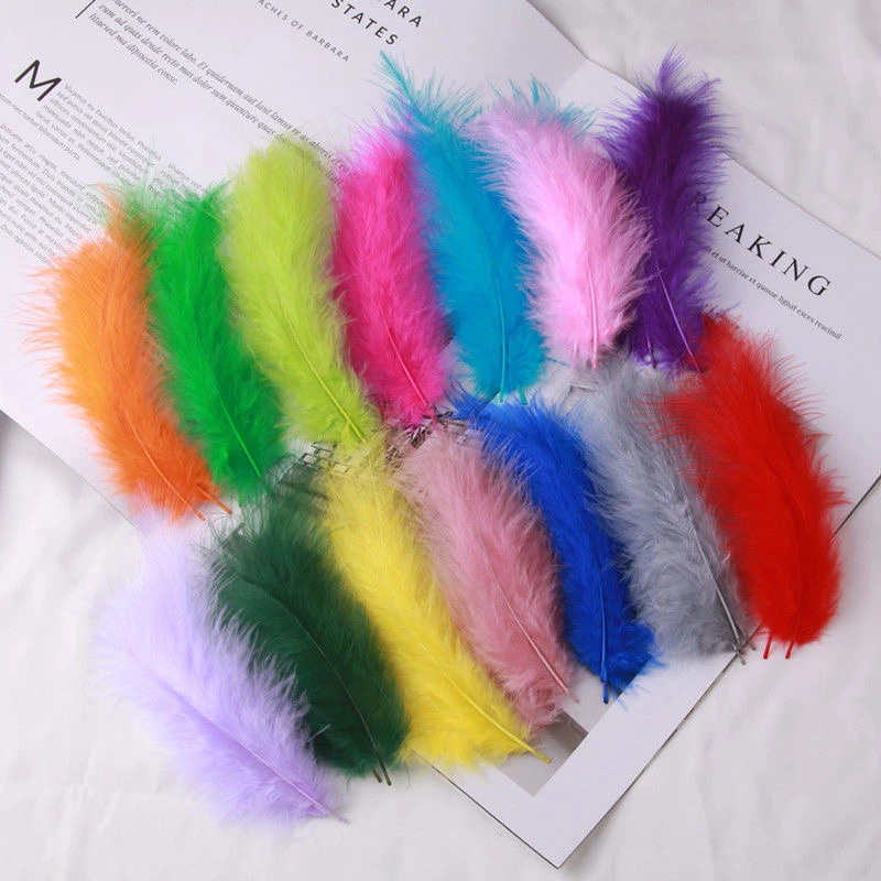 色火鸡毛血管绒羽毛毛 DIY饰品鞋服装饰玩具配件飞蝇钩 飞钓材料