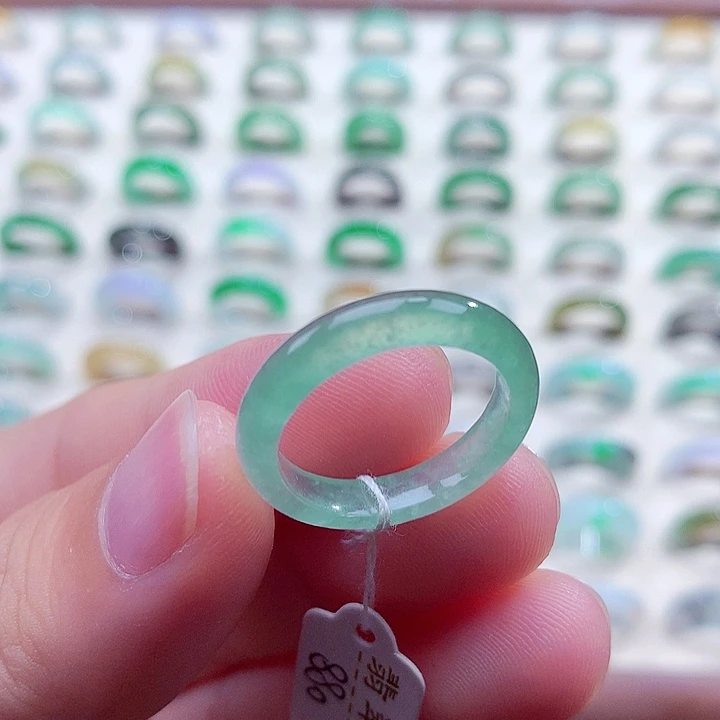 翡翠未镶嵌戒指17-18号