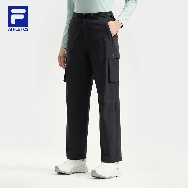 FILA斐乐正品秋季女耐磨速干直筒运动登山徒步快干裤A11W547803F