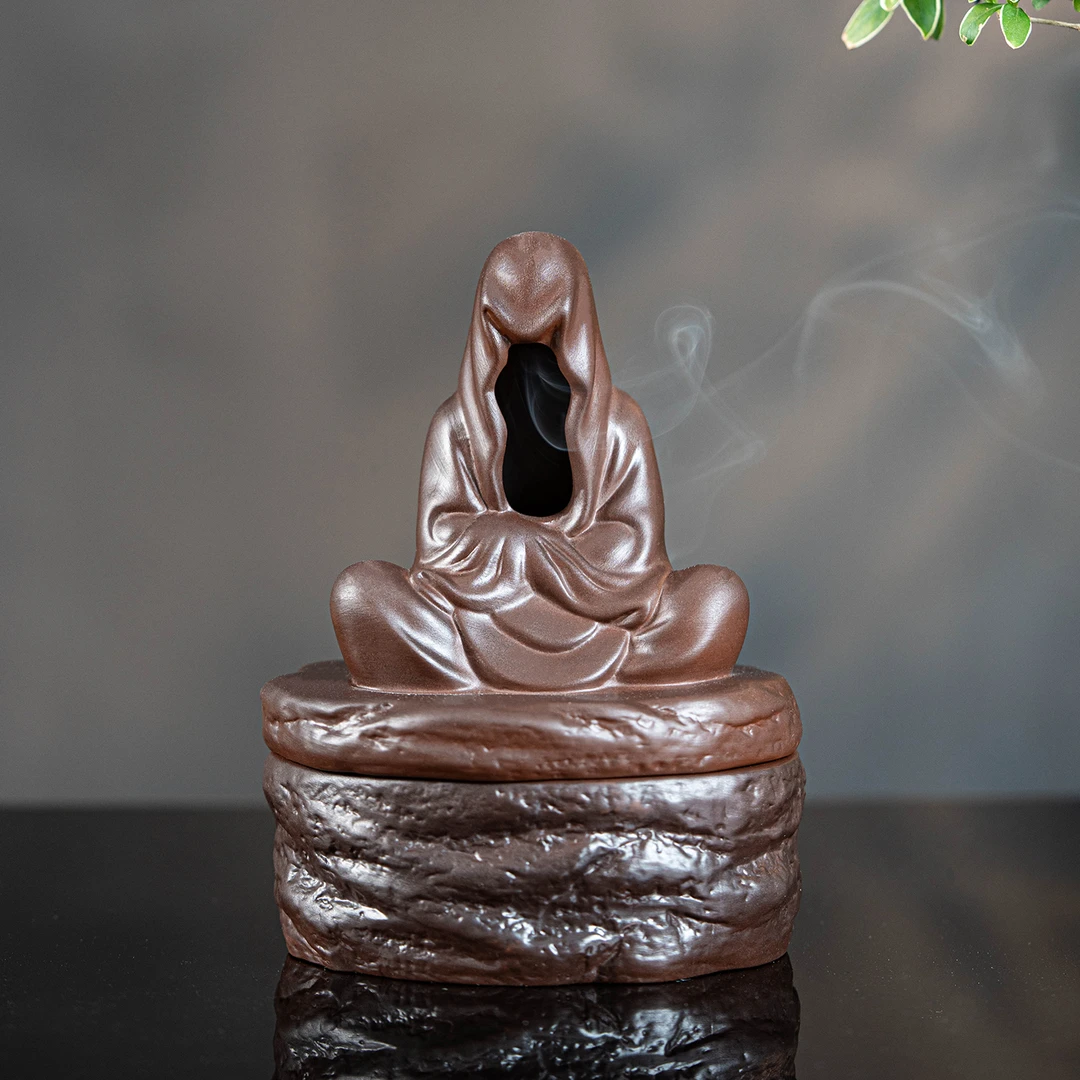 无相香炉老式达摩香薰炉檀香香炉盘香炉沉香炉茶道禅意熏香炉摆件