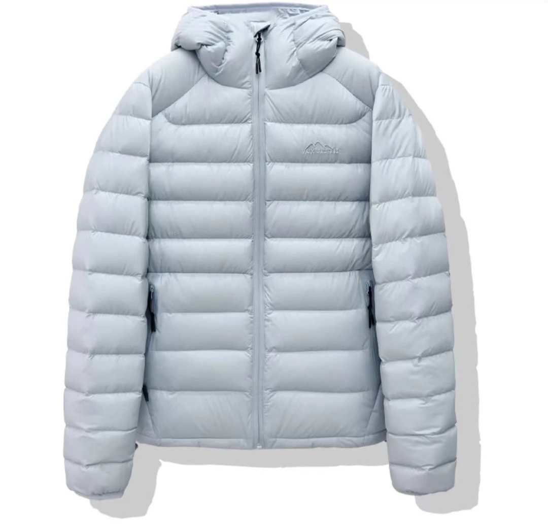 新款保暖韩版内胆连帽棉服排骨轻薄款90白鸭绒登山户外外套羽绒服