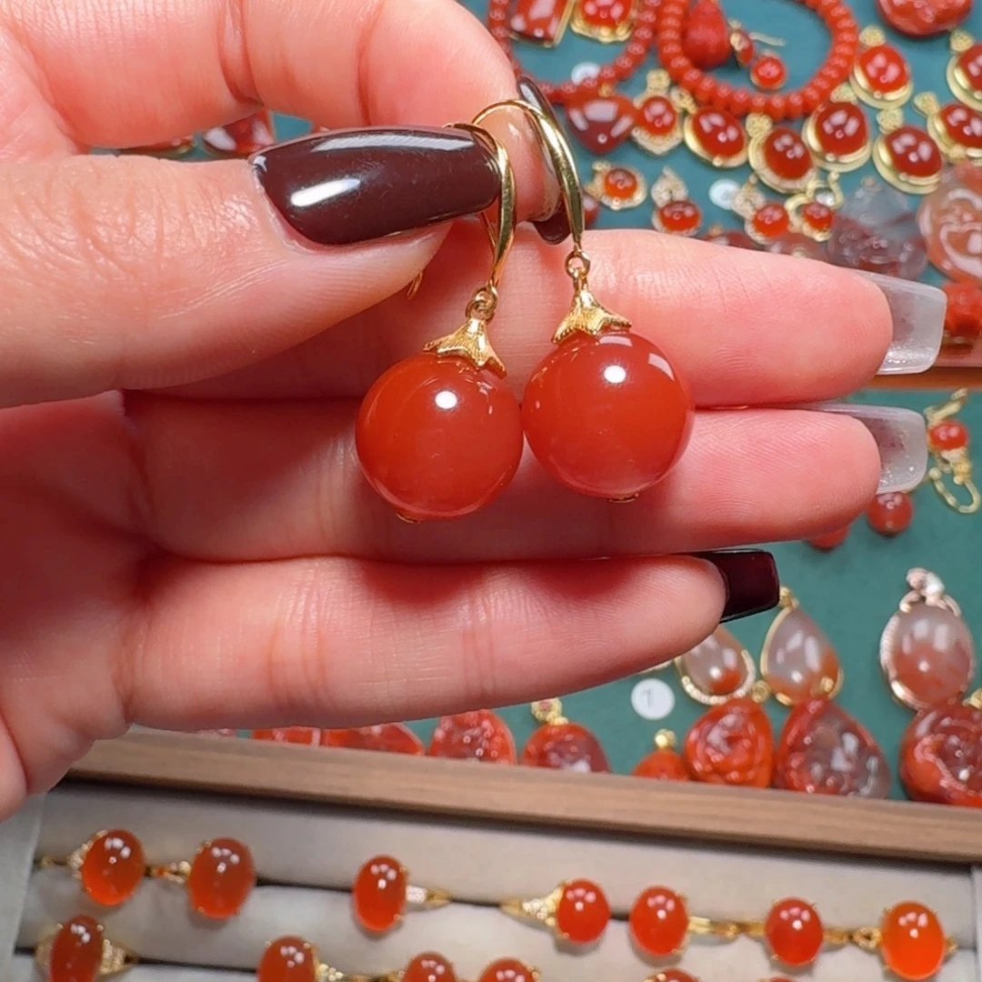 南红玛瑙南红银S925镶嵌