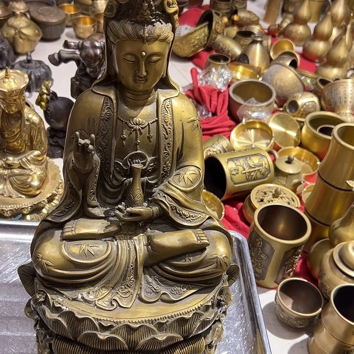 心***亮微瑕疵黄铜摆件工艺品