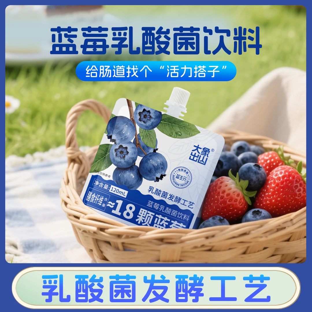 蓝莓多多【18颗蓝梅】蓝莓乳酸菌益生元饮品酸甜可口保护眼睛蓝莓饮