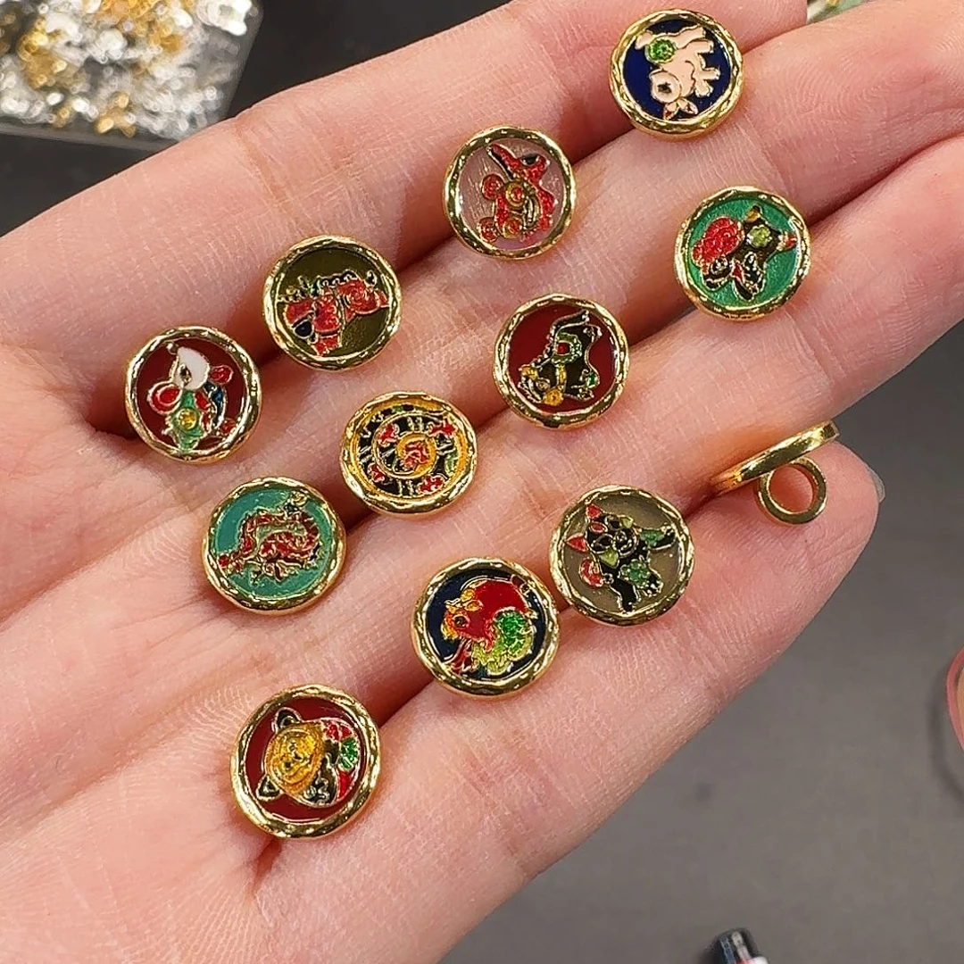 闪拍8号12生肖扣子