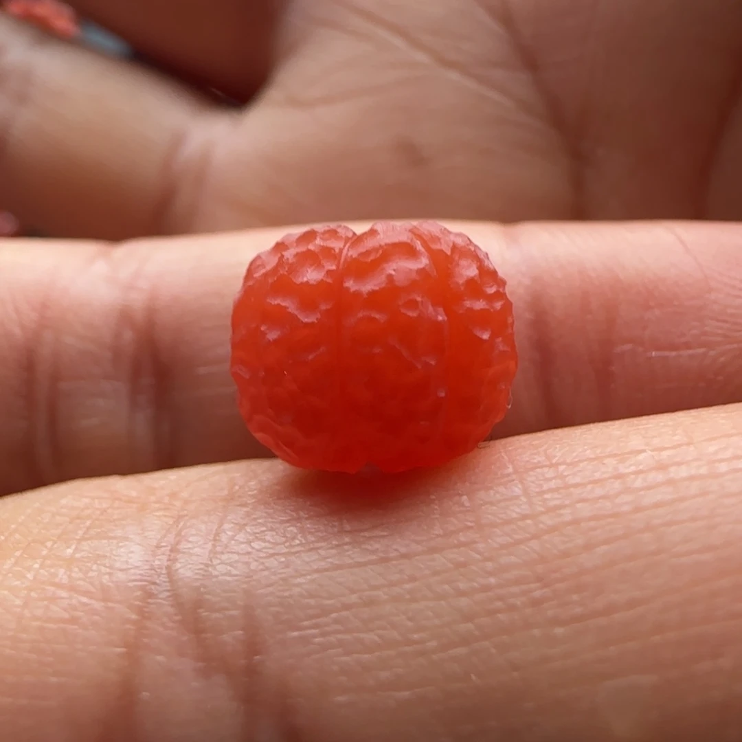南红玛瑙未镶嵌南瓜珠10.6x9
