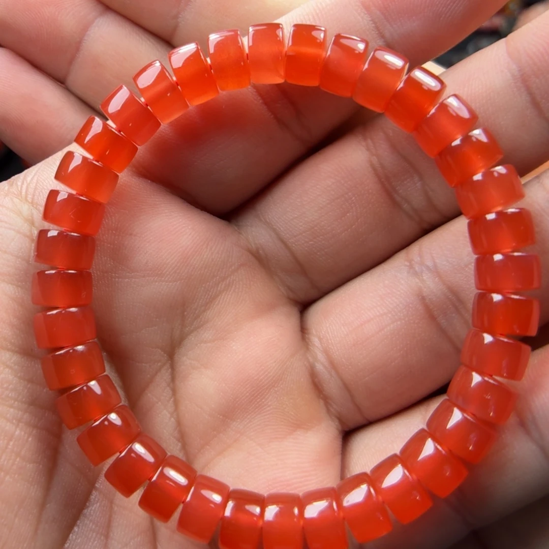 阳***紫南红玛瑙未镶嵌手串