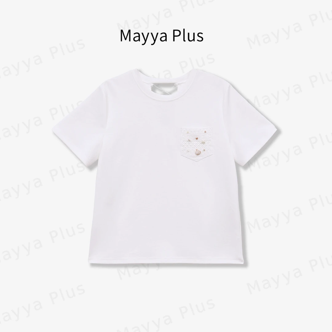 【贝壳】Mayya Plus麦芽定制简约休闲短袖T恤百搭气质上衣32526538
