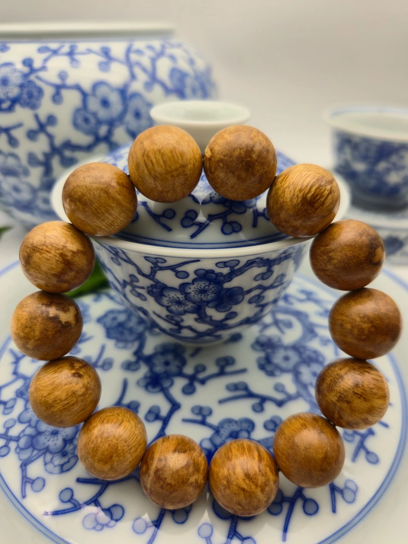 沉香【乾燃阁沉香】黄油老加里1.6单圈22.19克沉香手串