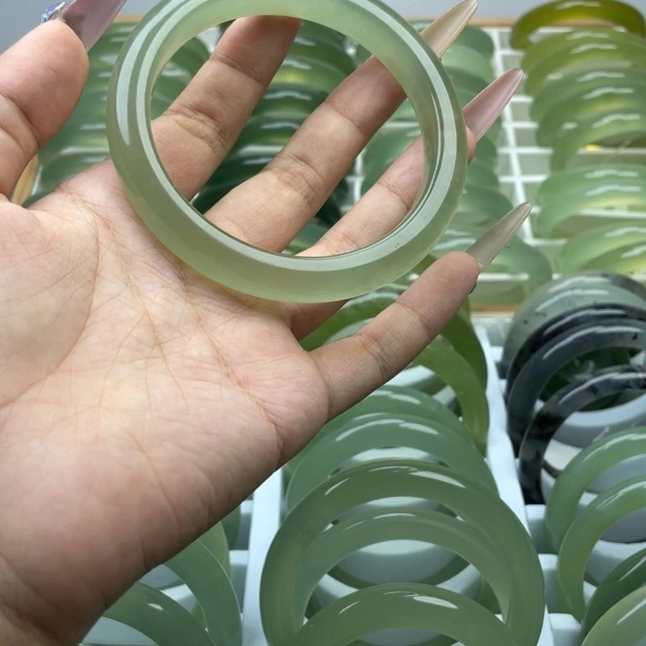 ˶***ﾞ蛇纹石玉合金手镯