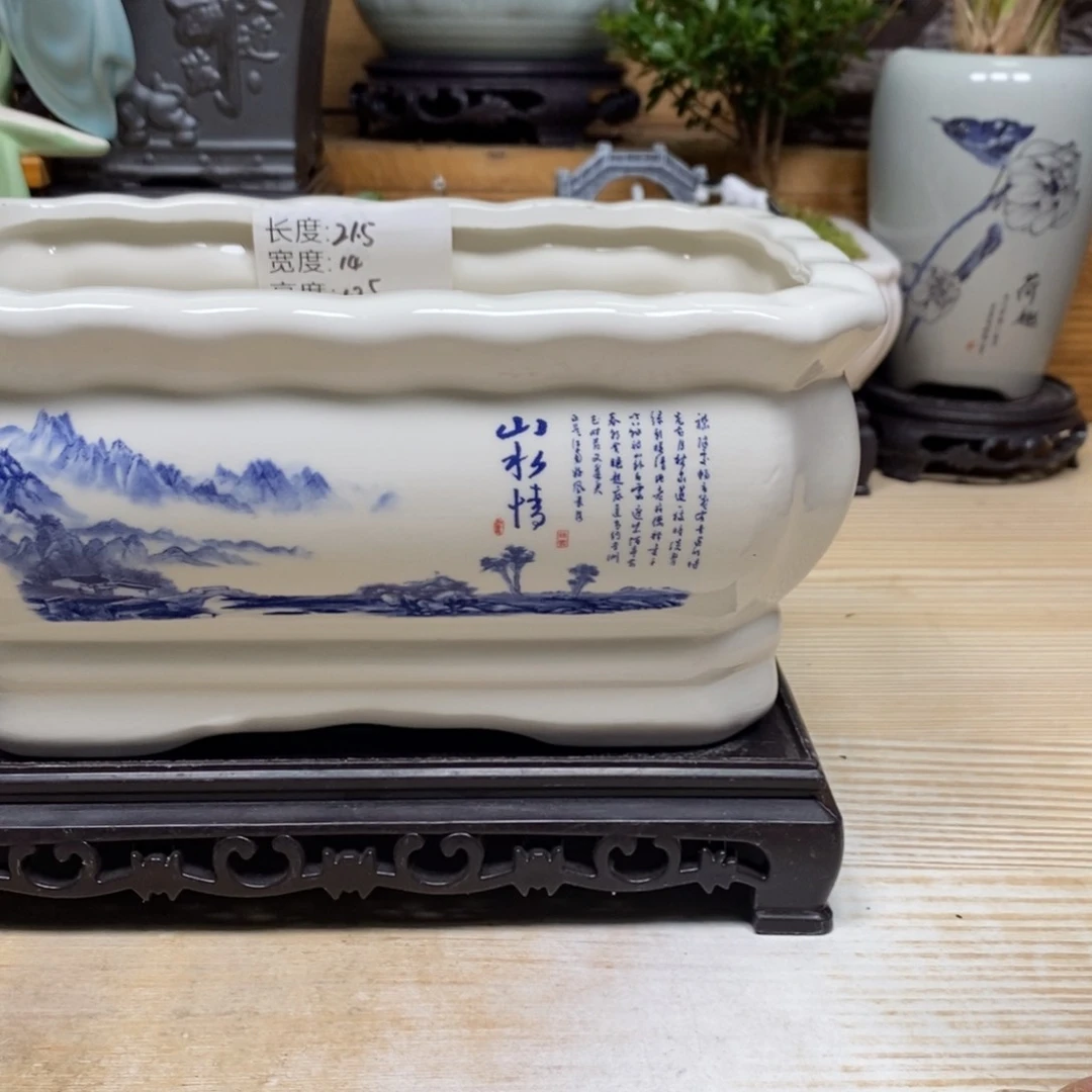 紫砂陶瓷艺术花盆陶瓷