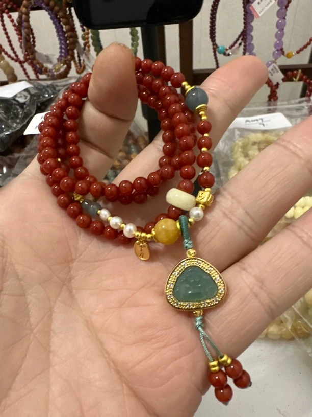 南红玛瑙5mm多圈手串A120