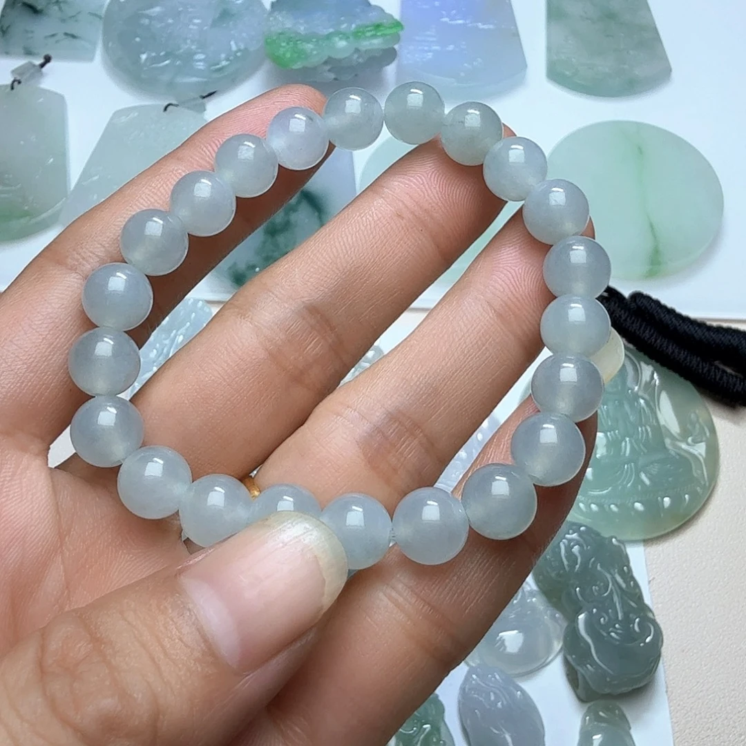 翡翠未镶嵌颈饰天然缅甸翡翠A货手串卡8.8