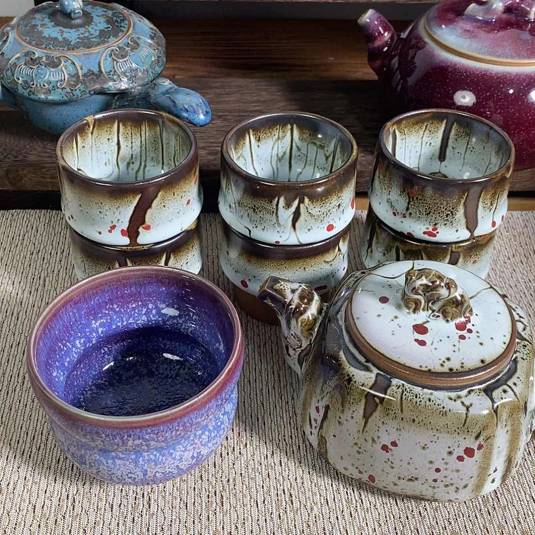 神垕钧瓷茶器一套