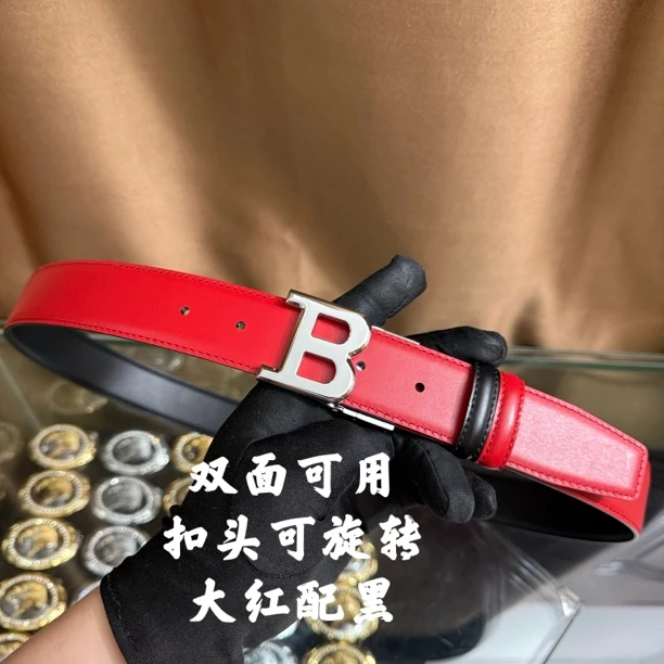 新款男士皮带百搭高档休闲B字母牛皮腰带青中老年时尚商务年轻潮