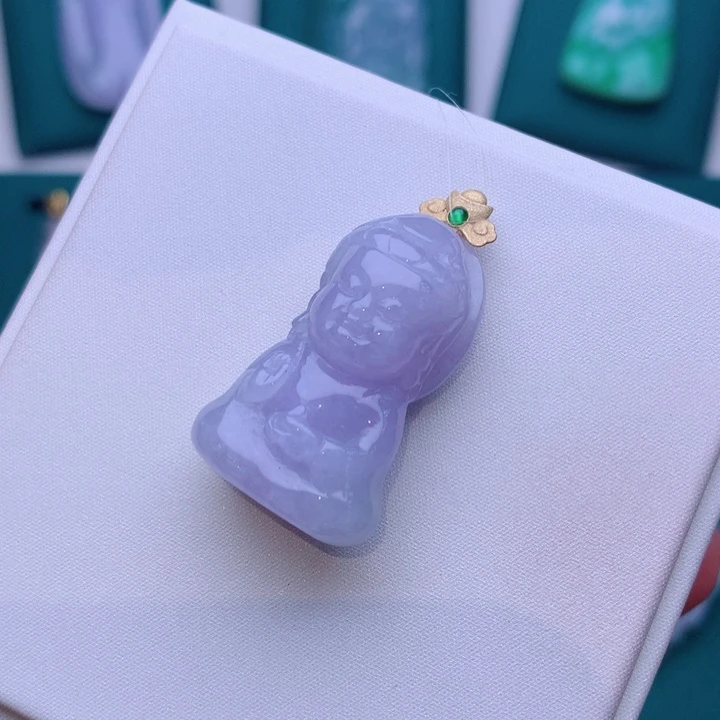 翡翠18K金镶嵌颈饰特别福利