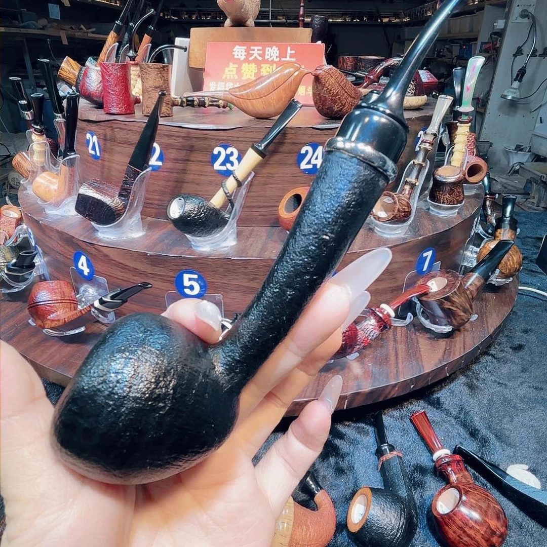 海**川焦耀烟斗一长杆橡果