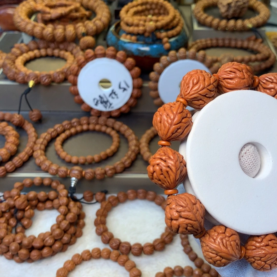 恶***士桃核手串秦岭龙纹