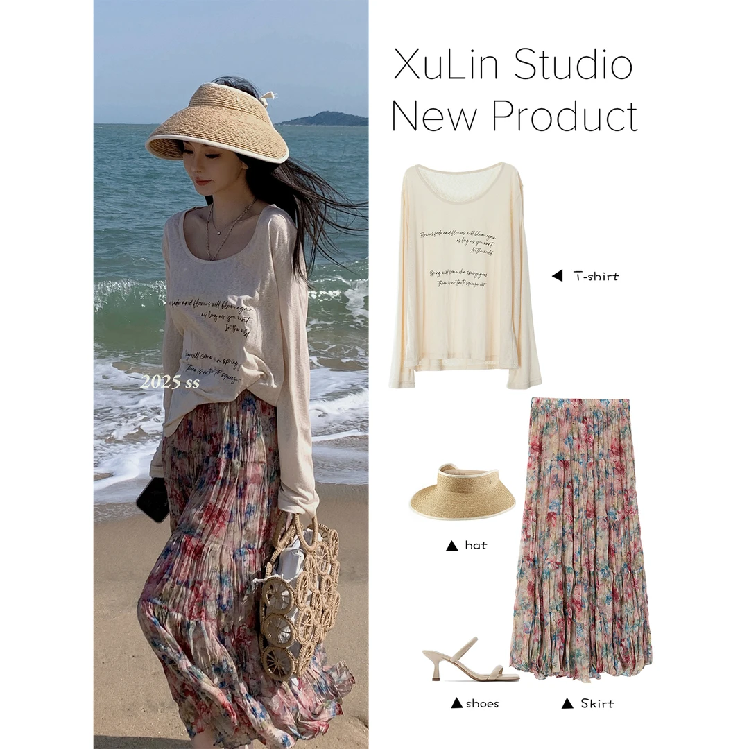 MINI STUDIO徐琳「哥文花园」莫奈花园系列A字半身裙蛋糕裙x250115