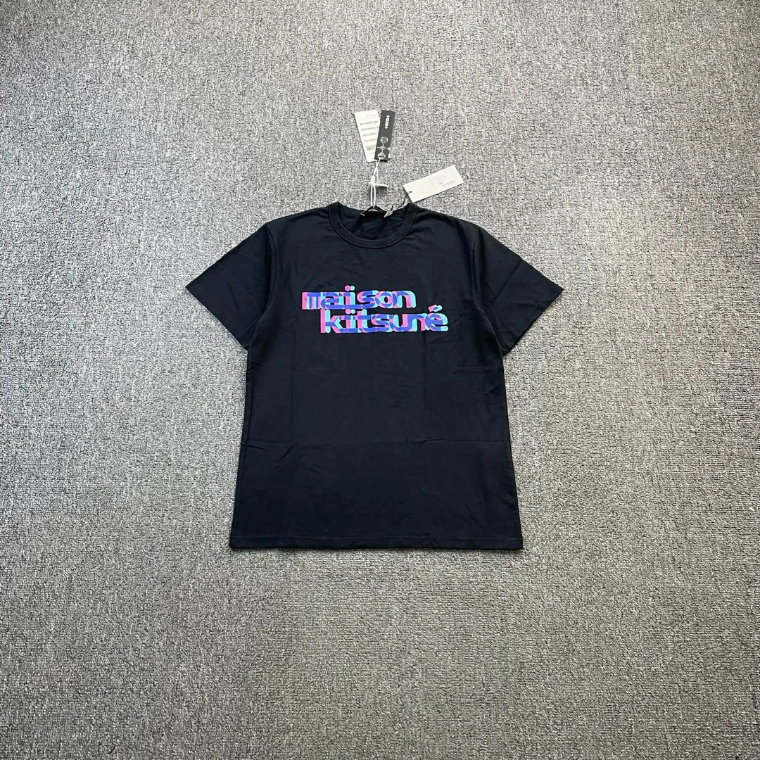 99新 MAISON KITSUNE (zz8) 黑色印花短袖 S码bc901871