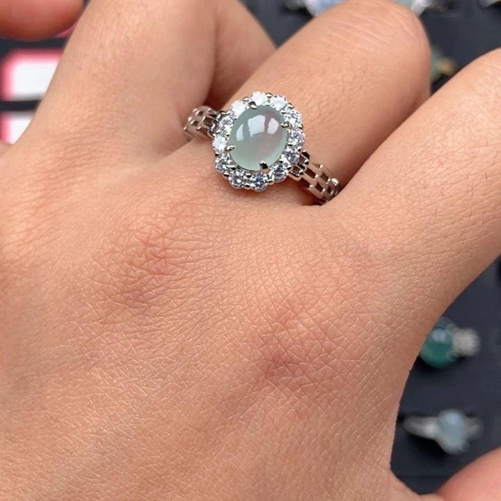 翡翠未镶嵌戒指戒指