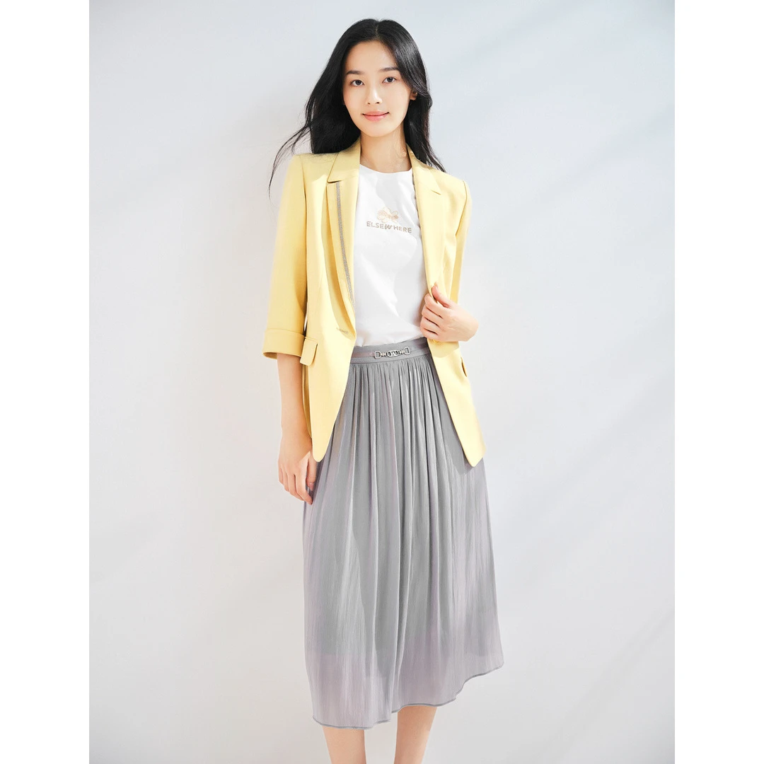 【婷婷专属】【商场同款】夏季新款优雅商务风一粒扣宽松西服外套女