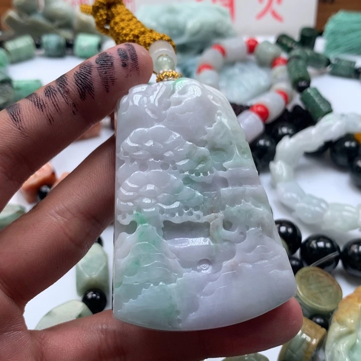 颈饰未镶嵌翡翠保真天然a货翡翠