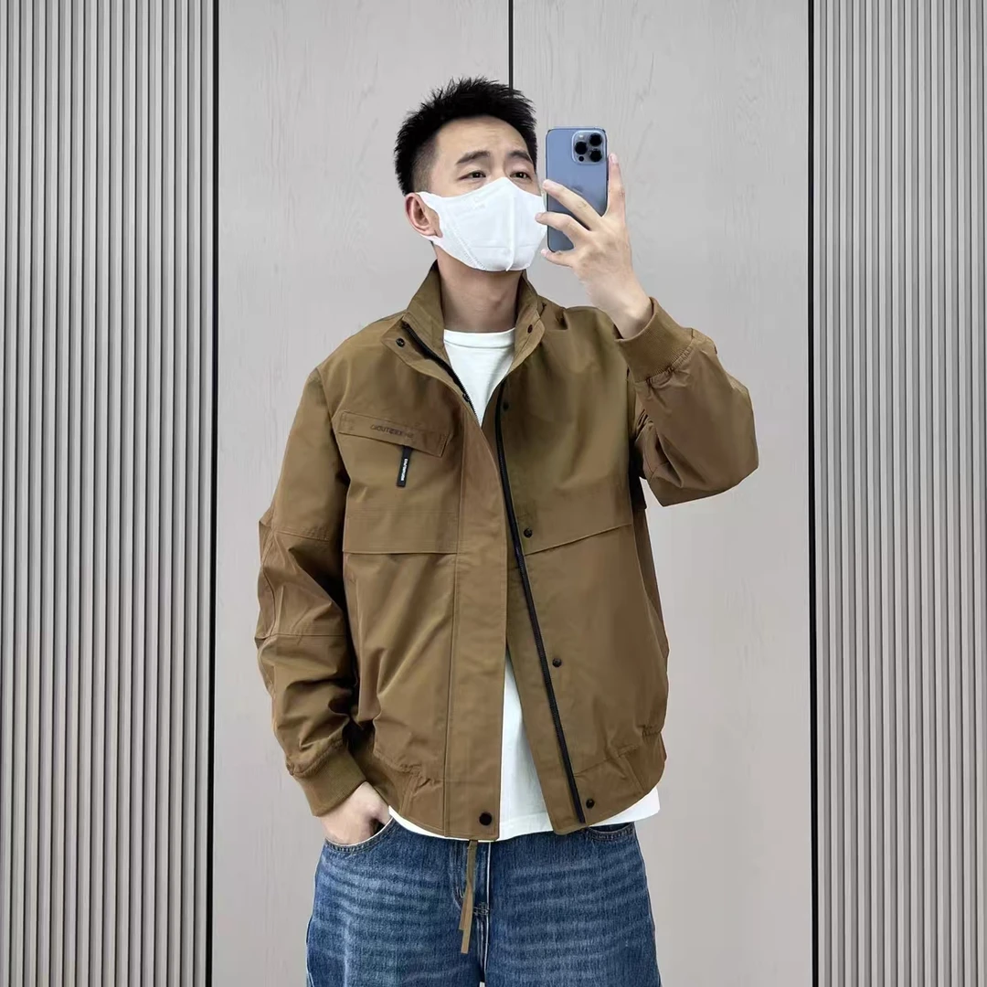 【SQ-Z209】立领外套男装春款高级感短款上衣休闲痞帅男士工装夹克