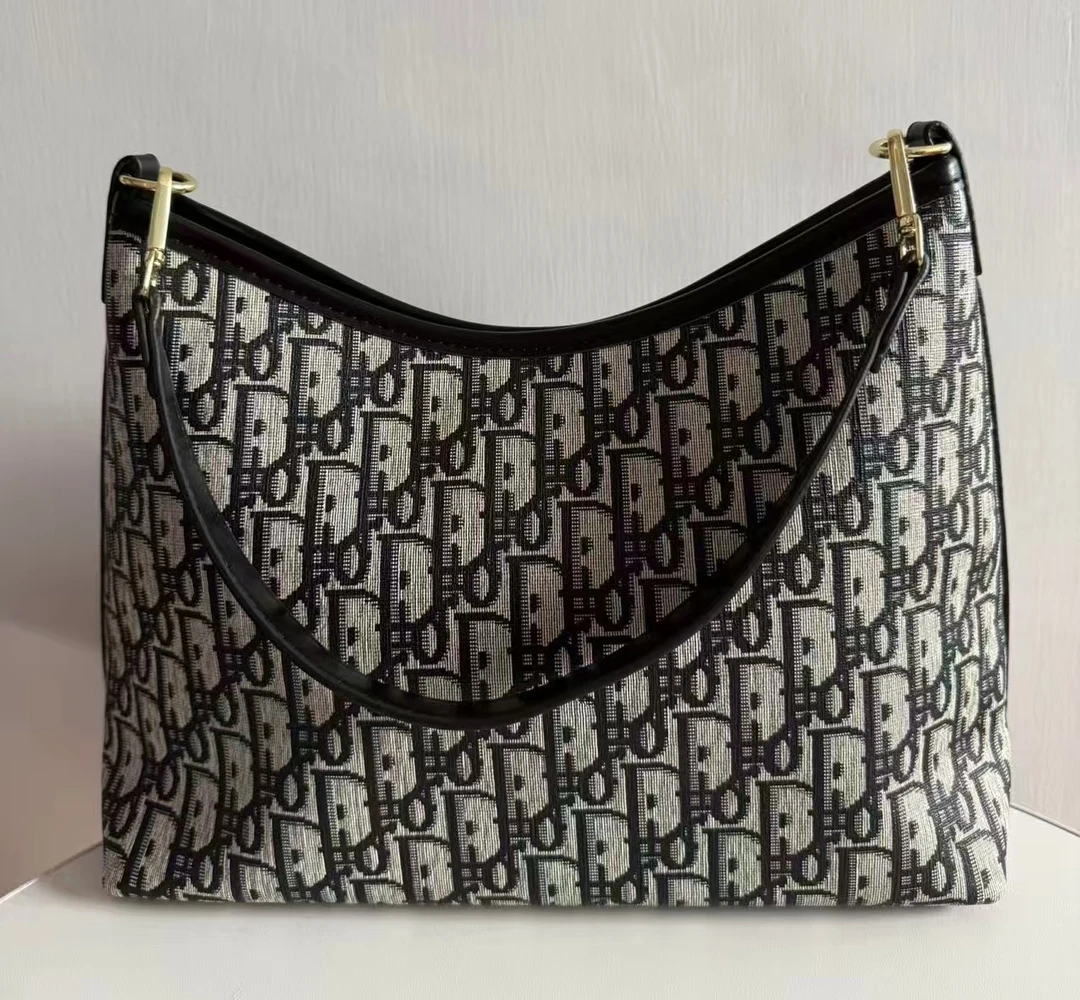 2025秋冬新款腋下包轻奢斜挎包hobo老花洋气外出大容量女包