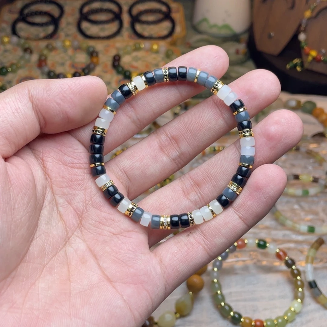 和田玉未镶嵌手链