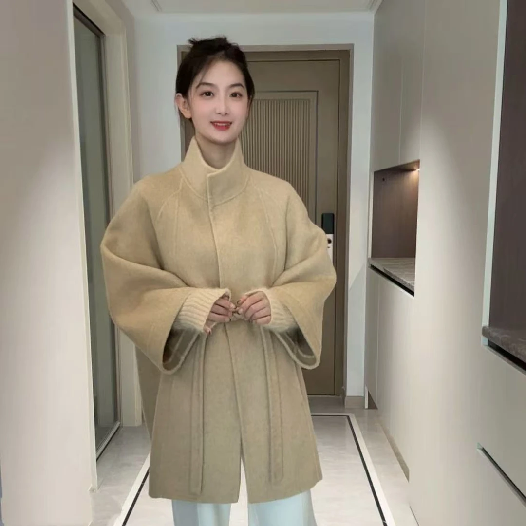 【敢敢专属】秋冬中长款收腰设计时尚百搭双面大衣