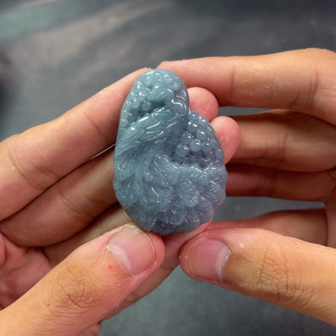 颈饰未镶嵌翡翠多样性翡翠孔雀
