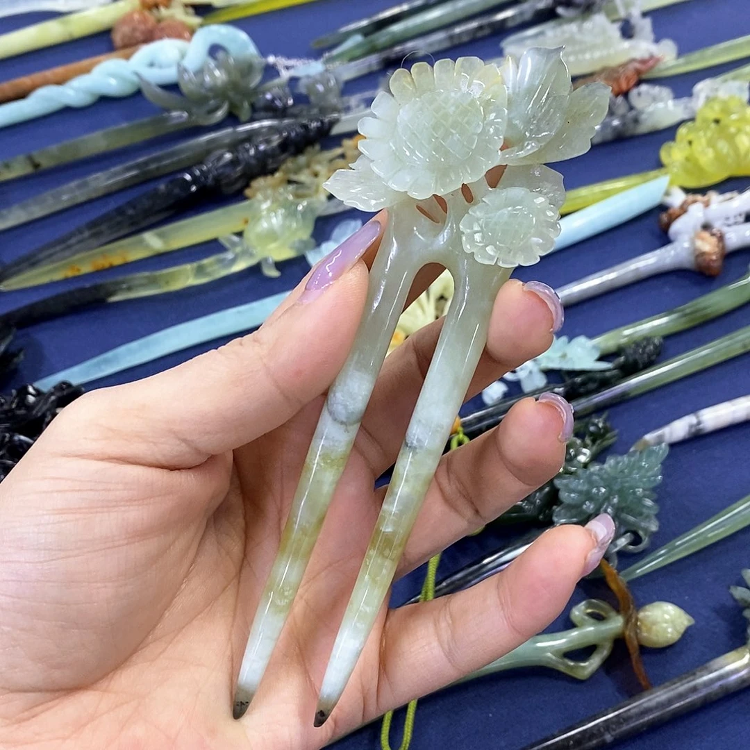 蛇纹石玉发簪未镶嵌