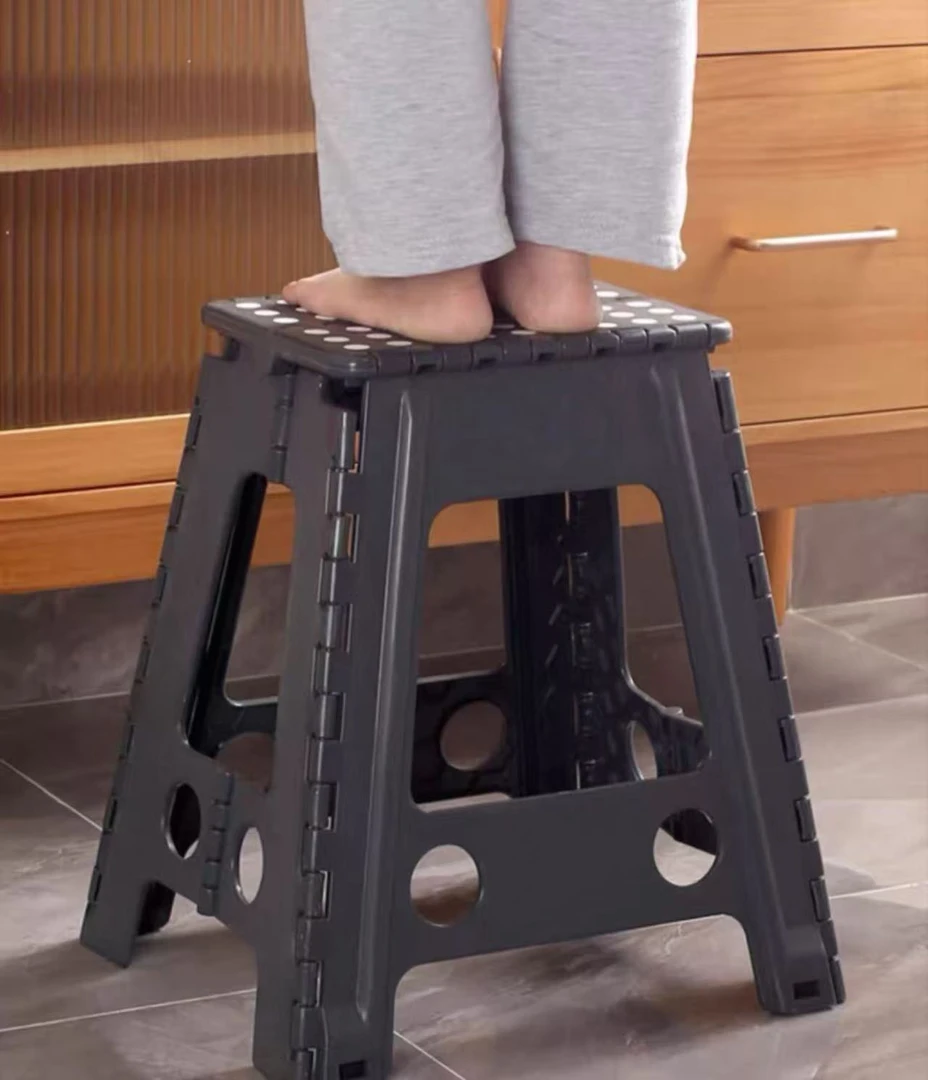 【俐心2】可折叠凳加厚塑料椅子高凳子省空间餐椅凳户外便携凳