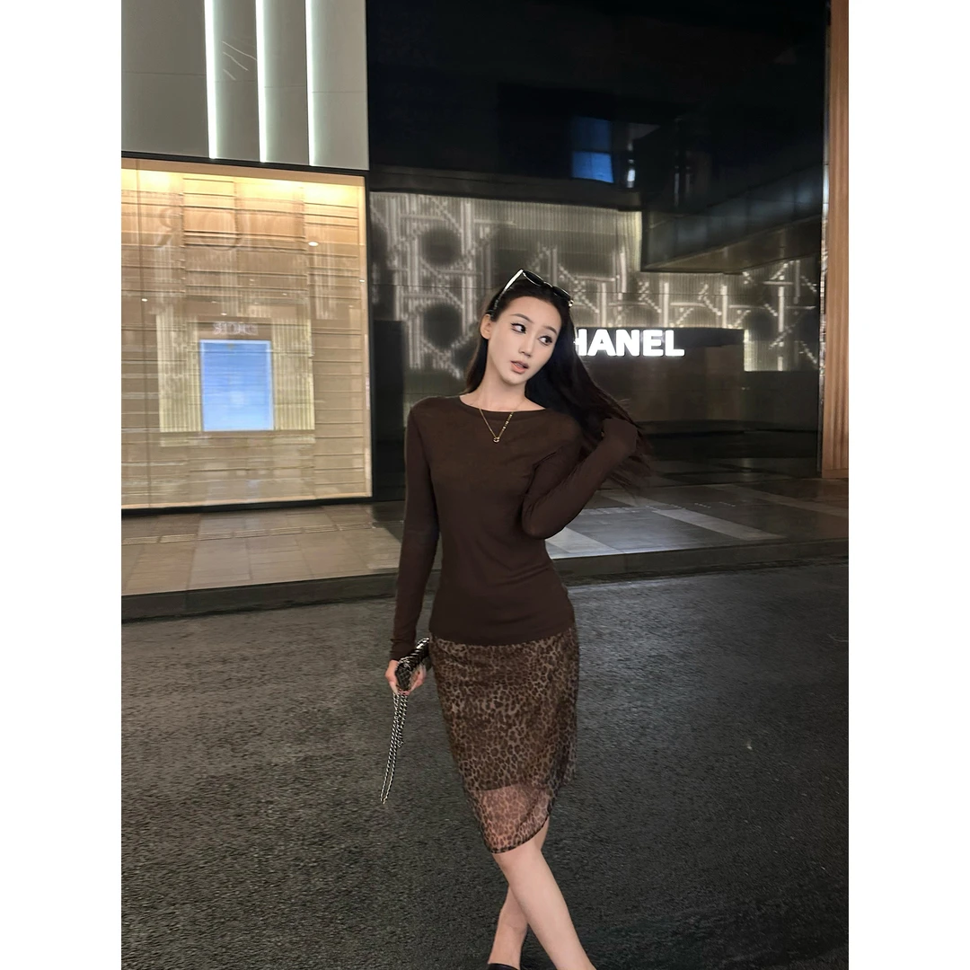 5werkwen 松弛氧气感 微透高捻棉长袖防晒打底