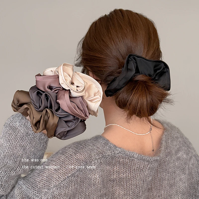 木耳边褶皱大肠发圈女后脑勺扎马尾皮筋2025新款高弹力不伤发头饰