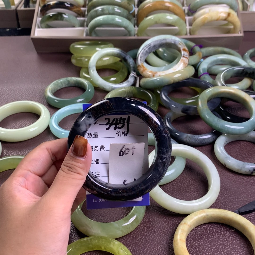 未镶嵌蛇纹石玉手镯3451