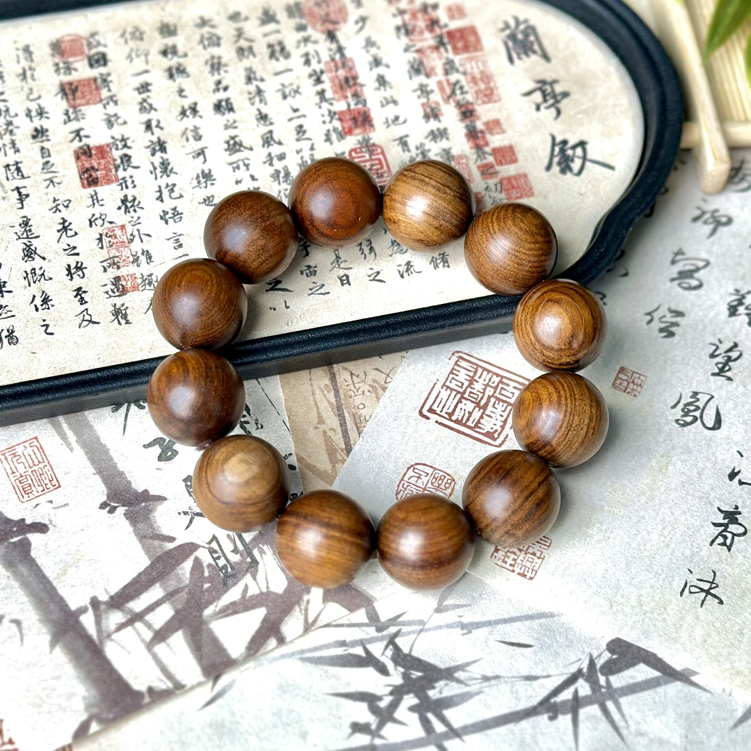 黄金檀单圈手串无礼盒061