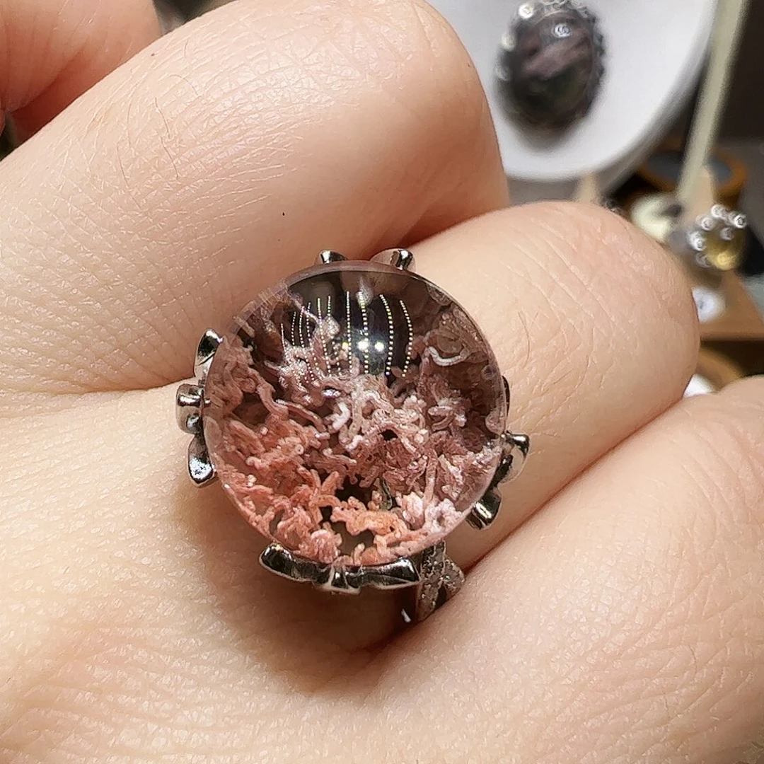 香***香银S925镶嵌珠宝半成品水晶