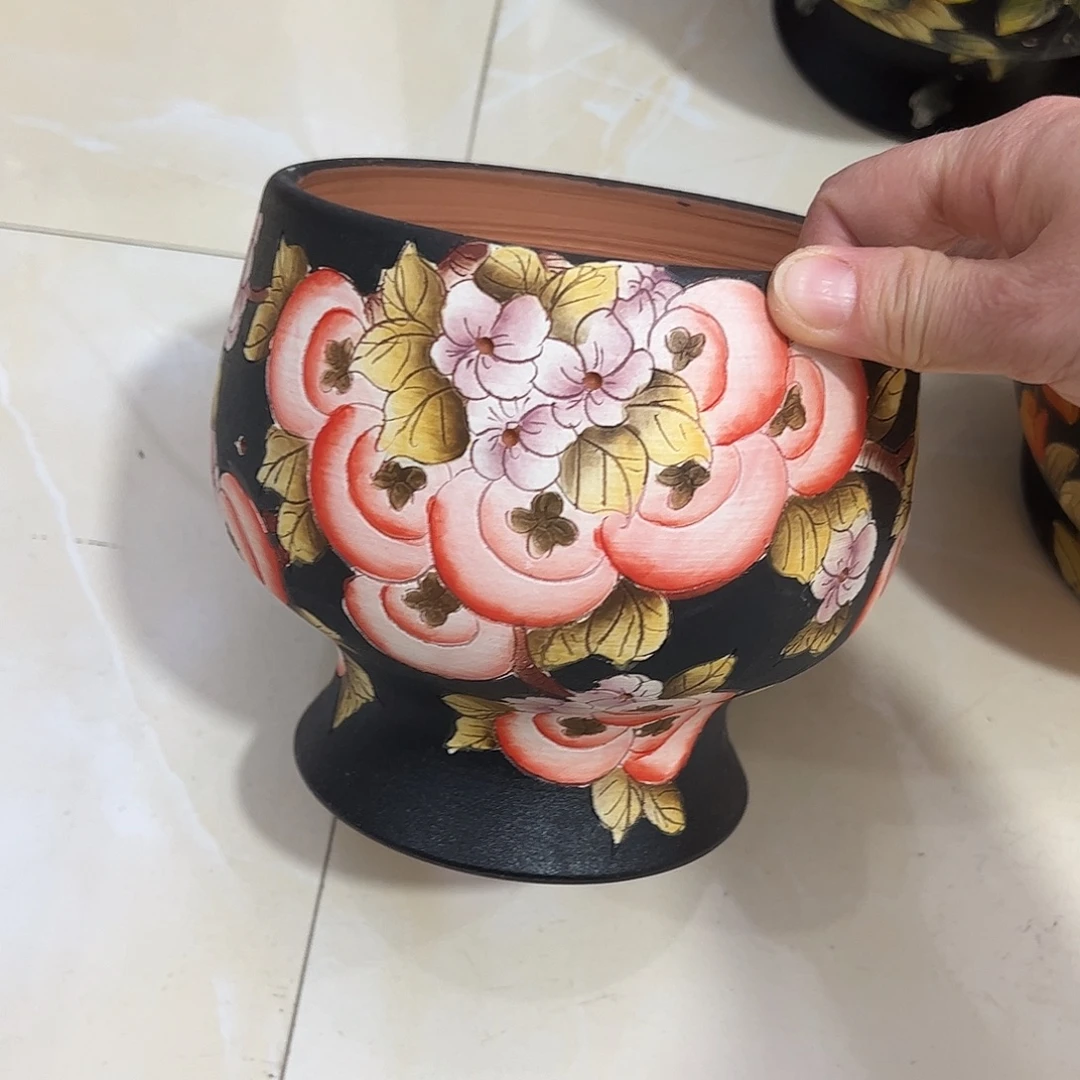 景德镇炫彩手绘口12高14