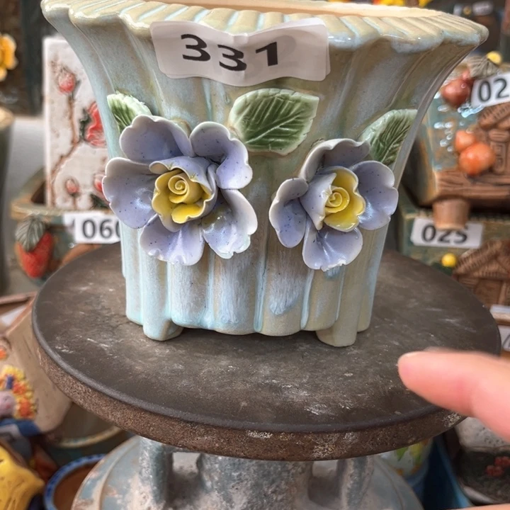 紫砂花盆粗陶材质多肉花盆