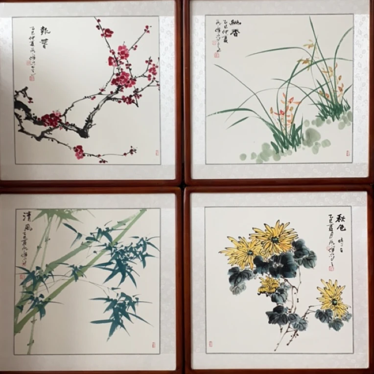 孙艺群老师纯手绘作品：带框63×63厘米