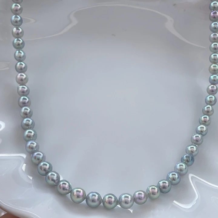 海水珍珠银S925镶嵌颈饰