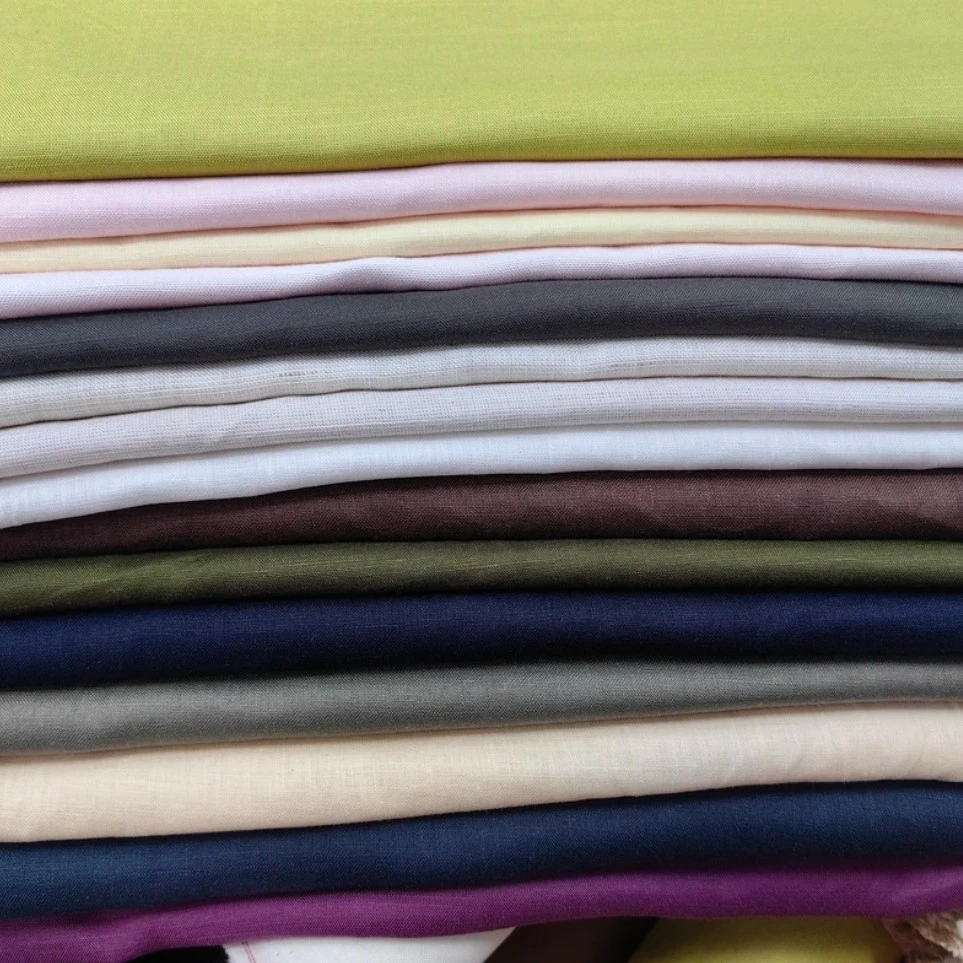 夏季纯亚麻，砂洗棉麻，天丝苎麻等各种手工服装面料