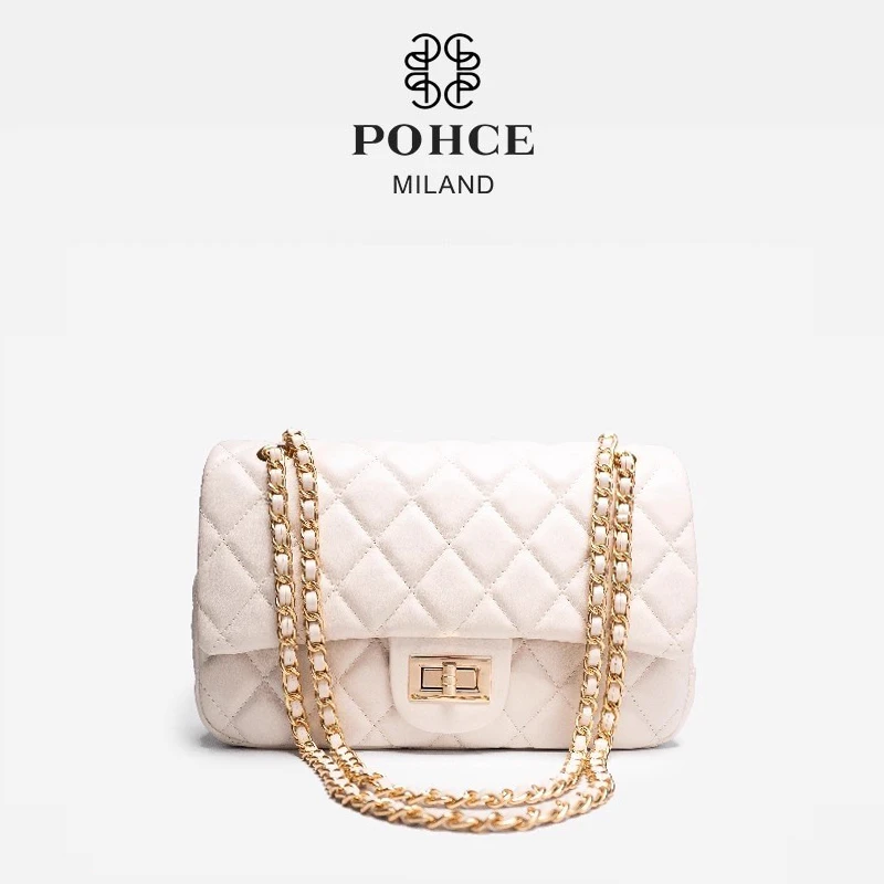 小香风包包2025新款流行菱格链条金球包单肩斜挎小包 666