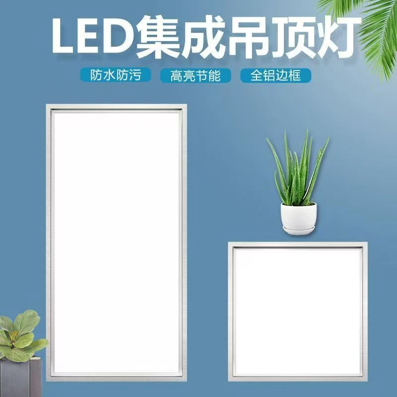 集成吊顶led灯30*60厨房灯卫生间嵌入式长方形吸顶灯扣板灯30*30