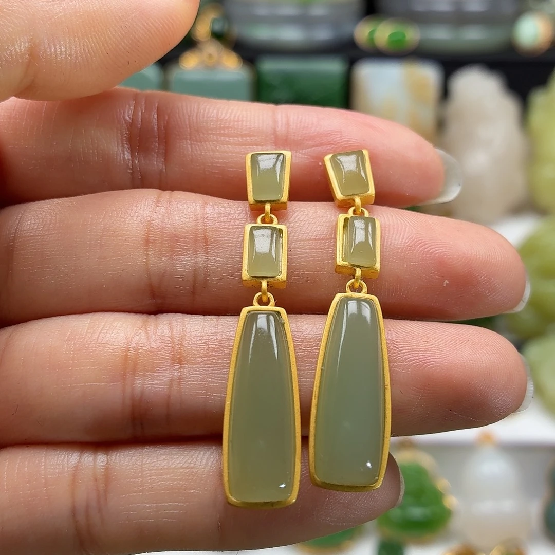 和田玉银S925镶嵌颈饰