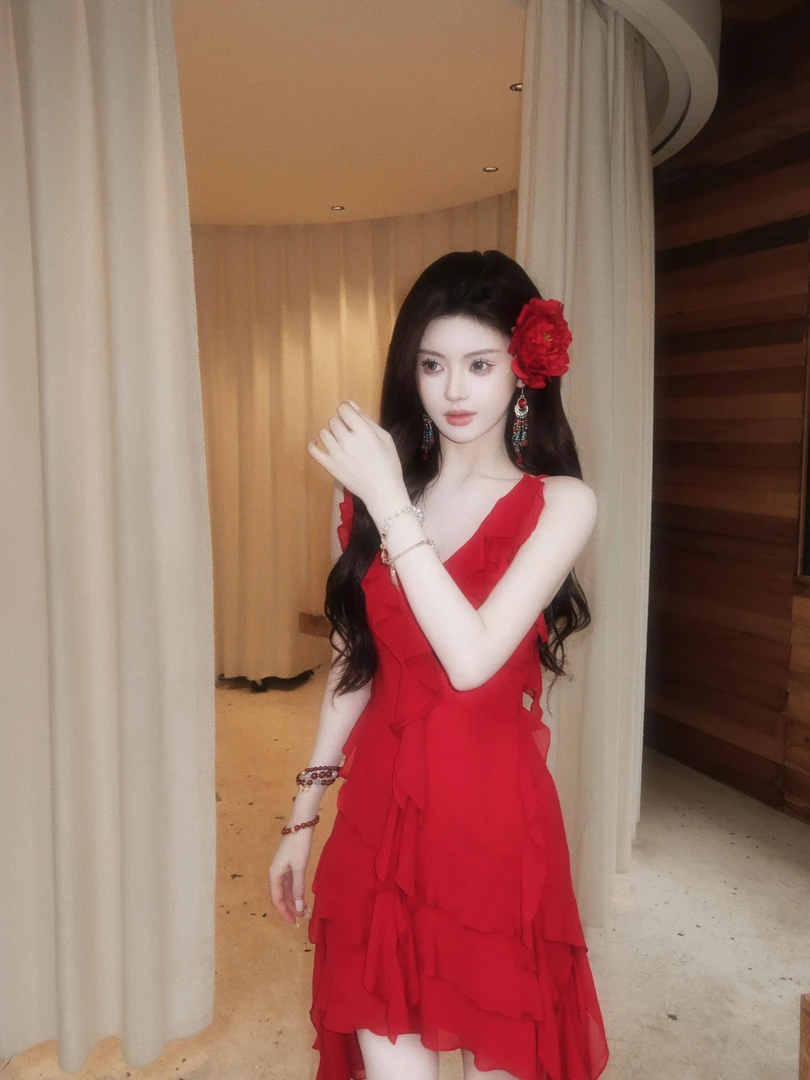 冰冰●【泰式辣妹】夏季法式洋气减龄时尚休闲显瘦连衣裙BBC5LYQ3367